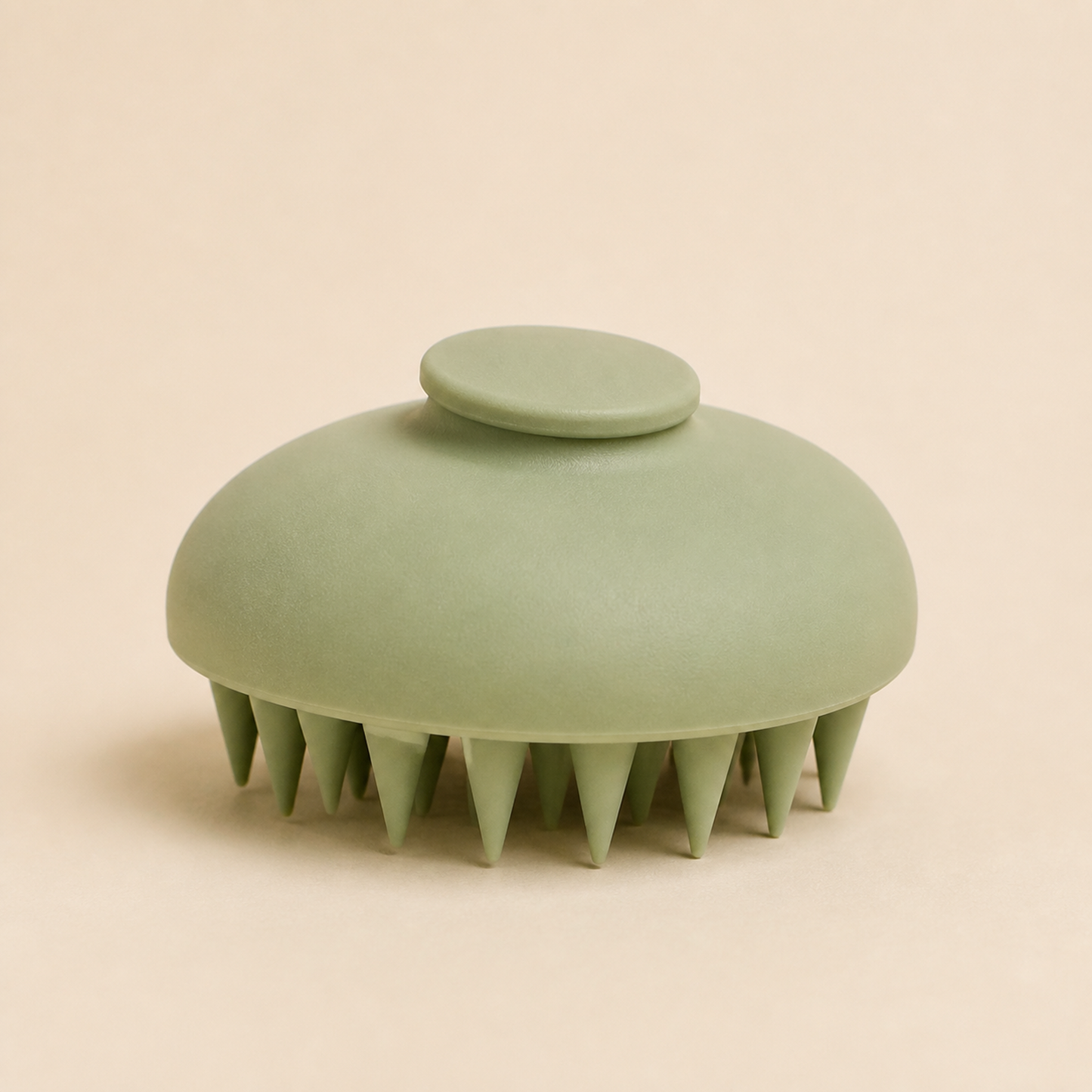 Root+ scalp massager in matcha green silicone